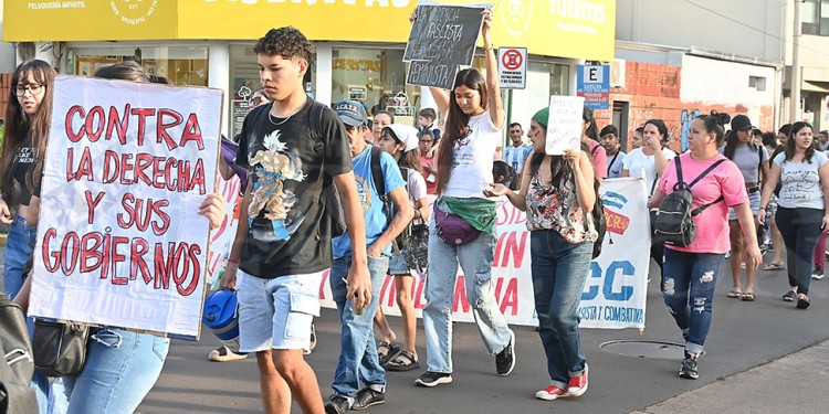 MARCHA. Misiones se une a la marcha federal tras el discurso de Milei en Davos.