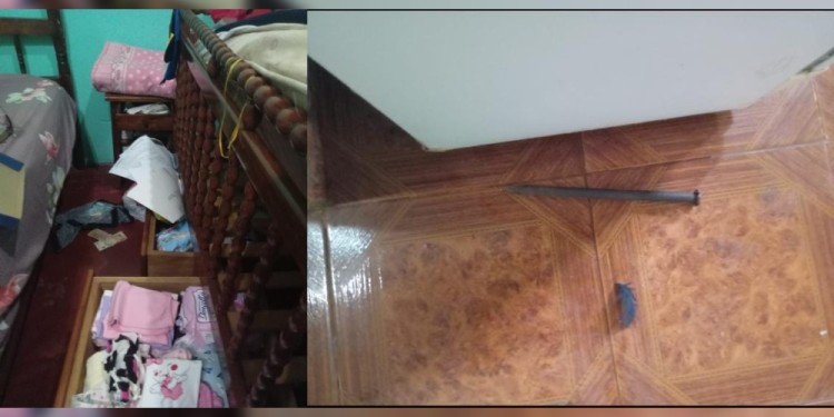 SIN ESCRÚPULOS. Los ladrones dejaron el hierro que utilizaron para palanquear y hasta se llevaron ropa de la beba.