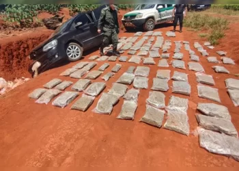 Hallaron más de 90 kilos de marihuana ocultos en un auto abandonado