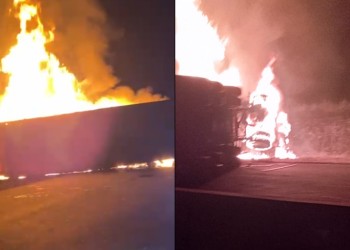 Murió calcinado el camionero que volcó en la ruta nacional 105