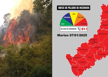 Continúa el alerta extremo por incendios en Misiones