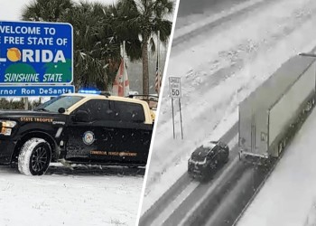 Ola de frío polar provocó una nevada histórica en Florida