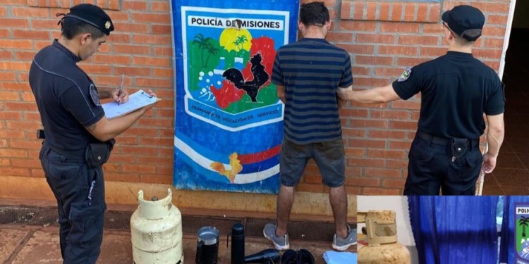 MAL INQUILINO. “Mabe”, junto a lo que sustrajo cuando se fue del lugar.