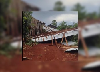 Fuerte tormenta en Misiones: un productor perdió el techo de su galpón