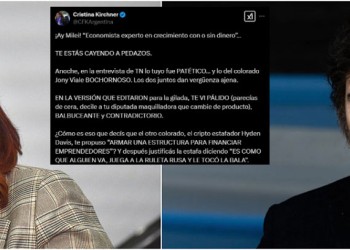 “Te estás cayendo a pedazos”: nuevo contraataque de CFK a Milei