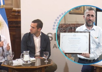 Lucas Vogel, el docente misionero reconocido entre los mejores del mundo, fue homenajeado en el Senado