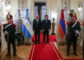 El presidente Javier Milei recibió hoy a su par de Armenia