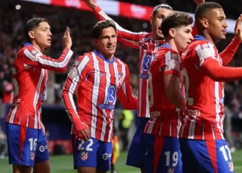 Con doblete de Giuliano, Atlético de Madrid goleó y está en semis de la Copa del Rey