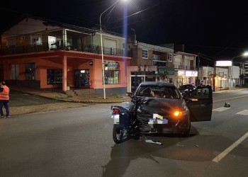 Motociclista chocó y terminó hospitalizado en Alem