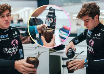 Colapinto toma mate con los franceses: la bombilla y los stickers de Messi que llamaron la atención