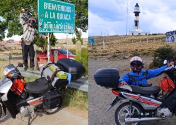 Misionero recorrió 12 mil kilómetros en una moto 110cc y llegó al “Fin del Mundo”