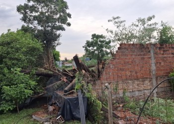 Un sorpresivo chaparrón causó destrozos en algunas zonas de Posadas y destruyó una capilla