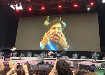 La imagen de Javier Milei diabólico desató la polémica en el Lollapalooza