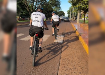 Los bicipolicías llegaron a San Vicente para hacer prevención en los espacios públicos