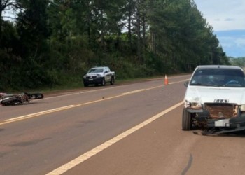 Motociclista herido tras una colisión en Salto Encantado