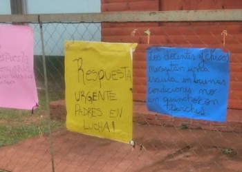 Tomaron la Escuela 773 de Montecarlo en reclamo por obras paralizadas