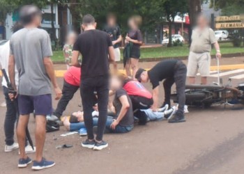 Motociclista protagonizó un siniestro vial y huyó, pero no llegó muy lejos