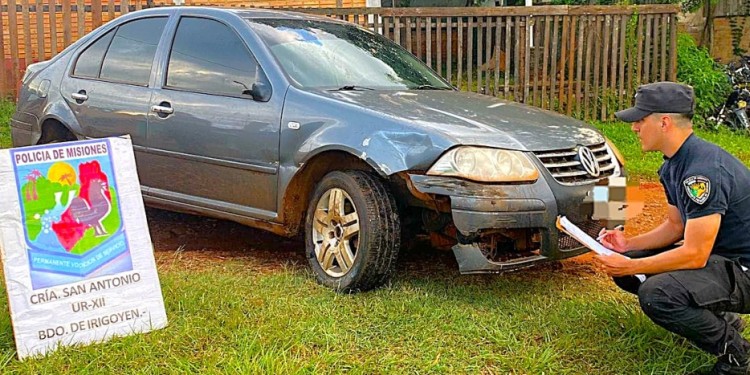 LO TENÍAN OCULTO. La policía cree que el automóvil estaba a punto de ser trasladado a suelo brasilero.