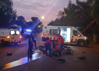 Apóstoles: choque entre motociclistas dejó un herido de gravedad