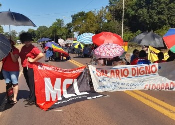 El MPL realizó un corte sobre la ruta 12 a la altura de Montecarlo