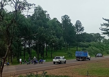 Corte parcial de la ruta nacional 14 en San Vicente