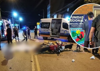 Un siniestro entre dos motos dejó una mujer fallecida en Puerto Iguazú