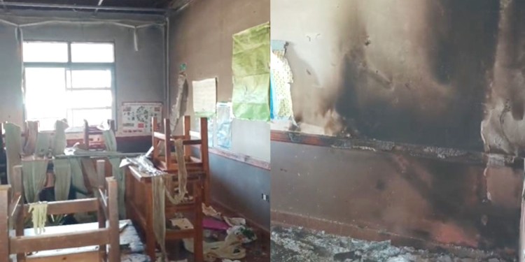 DESTRUCCIÓN. Los atacantes no se llevaron elementos del establecimiento, pero destruyeron todo lo que encontraron a su paso y hasta intentaron incendiar el edificio.