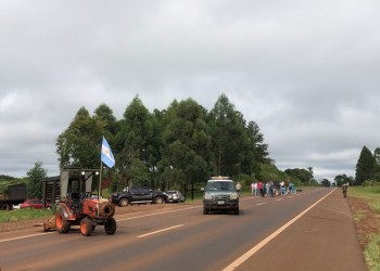 Corte de la ruta nacional 14 en San Vicente por protesta de yerbateros