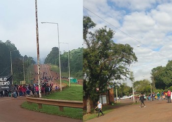 Docentes del MPL y organizaciones sociales cortan la ruta 12 en Eldorado y Montecarlo