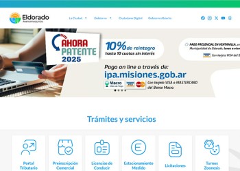 Eldorado presentó su nuevo sitio web oficial para acercar servicios a la comunidad