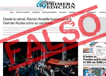 Es falsa una publicación que le atribuyen a la página web de PRIMERA EDICIÓN