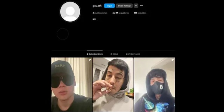 Este es el feed actual de la cuenta de Instagram del hacker