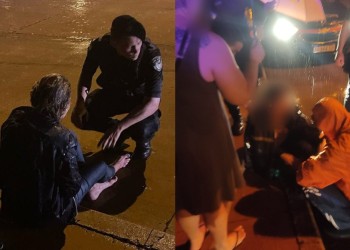 Temporal en Posadas: rescataron a una mujer atrapada bajo un puente