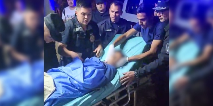 TRASLADO. El subjefe de policía Marcos López Asencio anoche en la escena.