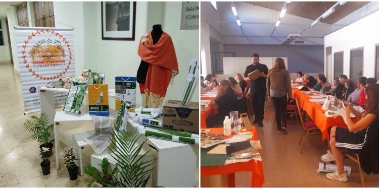 ENCUENTRO, CAPACITACIÓN Y EMPODERAMIENTO. Las emprendedoras vuelcan su capacidad creativa con un fuerte enfoque sustentable y ecológico.