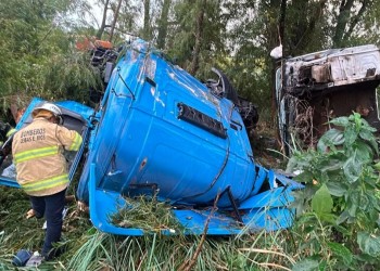 Tragedia en la ruta 12: camionero misionero falleció tras despistar y volcar