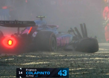 Colapinto chocó en la clasificación del GP de Imola