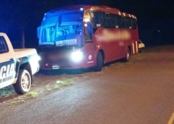 Secuestraron un colectivo repleto de neumáticos de contrabando