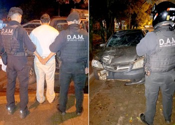 Detuvieron a un conductor ebrio que huyó tras atropellar a un hombre y su hijo
