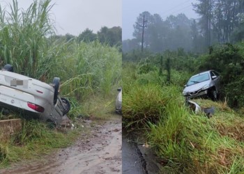 Dos vehículos víctimas del “aquaplaning” en Santa Ana y San Javier