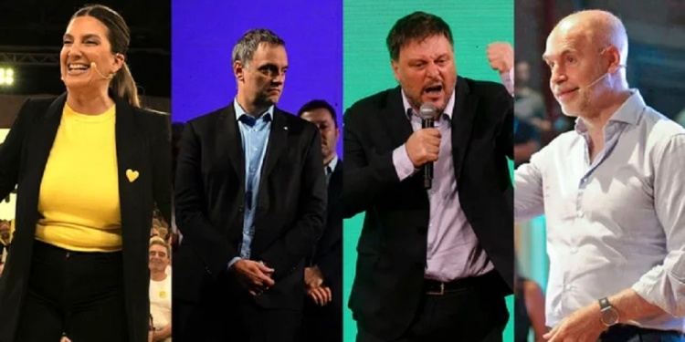 Silvia Lospennato, Manuel Adorni, Leandro Santoro y Horacio Rodríguez Larreta (Imagen: NA)