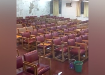 Intensas lluvias provocaron filtraciones en la Facultad de Ciencias Exactas