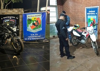 Recuperan motos robadas en Puerto Iguazú y Apóstoles