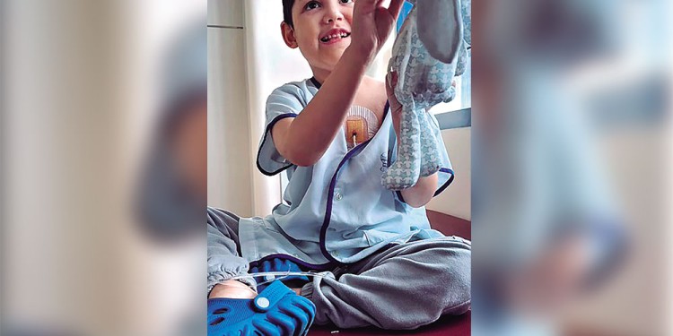 GRAN FORTALEZA. Cuatro días más de quimioterapia recibirá Santino hasta el domingo.