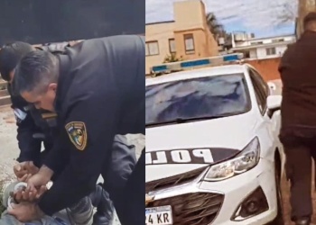 Lo sorprendieron robando y se escondió en una chimenea para evitar ser detenido