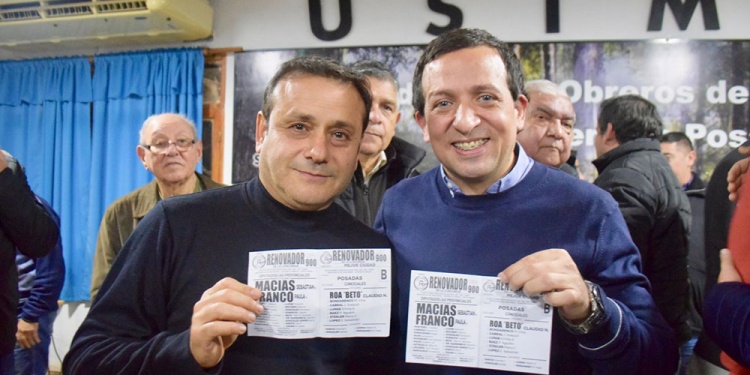 CON HERRERA. El candidato recibió apoyo del exgobernador misionero.