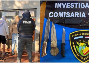 Con cuchillos y una faca, intimidaban a los vecinos de la chacra 181 y fueron detenidos