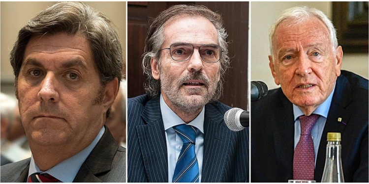 CAMARISTAS. (De izquierda a derecha)  Los vocales Juan Carlos Gemignani y Gustavo M. Hornos y el presidente Carlos A. Mahiques.