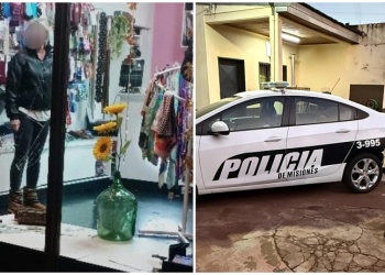 Oberá: fue detenida por romper una vidriera para robar lencería y prendas íntimas