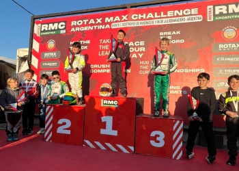 Nicolás Huta hizo podio en la Rotax Bue